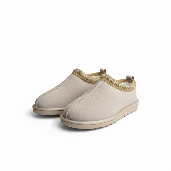 Women’s Size 9 Fuzzy Cozy Fleece Lined Slip-On Clog Slippers Beige Outdoor - Picture 2 of 10